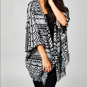 COPY - Dolman sleeve tribal print cardigan